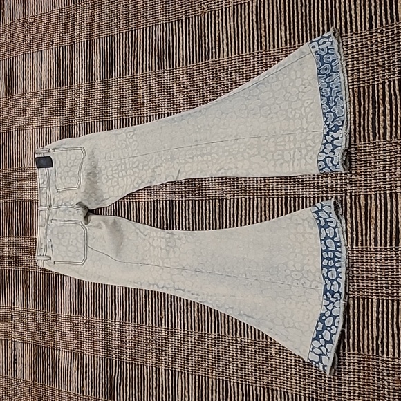 ONE TEASPOON ZIGGY FLARE LEOPARD ANIMAL PRINT JEANS - Picture 8 of 10